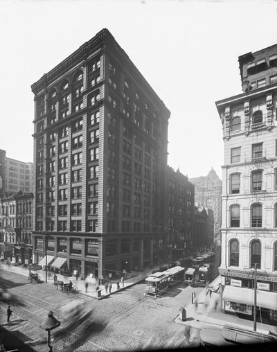 105 West Monroe Street, Chicago, Illinois, USA, cca 1895 (černobílá fotografie) od Barnes and Crosby