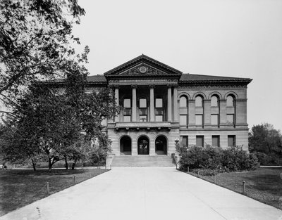 Chicago Academy of Sciences, Chicago, Illinois, USA, cca 1900 (černobílá fotografie) od Barnes and Crosby
