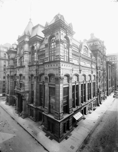 Chicago Board of Trade, Chicago, Illinois, USA, cca 1900 (černobílá fotografie) od Barnes and Crosby