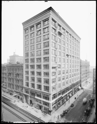 Powers Building, Chicago, Illinois, USA, cca 1903 (černobílá fotografie) od Barnes and Crosby