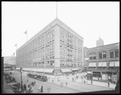 Budova Siegel, Cooper & Company, Chicago, Illinois, USA, cca 1905 (černobílá fotografie) od Barnes and Crosby