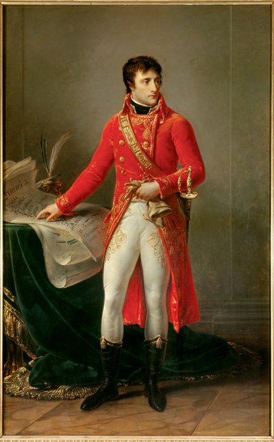 Celovečerní portrét Napoleona Bonaparta jako prvního konzula (1769-1821) Obraz Antoine Jean Gros (1771-1835). 1802. Paříž, Muzeum Čestné legie od Baron Antoine Jean Gros