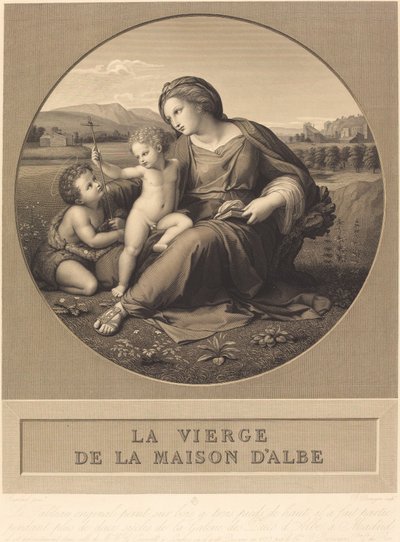 Alba Madonna od Baron Auguste Gaspard Louis Desnoyers after Raphael