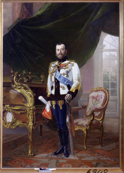 Portrét císaře Mikuláše II. (1868-1918) od Baron Ernest Friedrich von Liphart