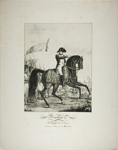 Napoleon v doprovodu svých dobrých mužů se 1. března 1815 vrací do Francie od Baron François Pascal Simon Gérard