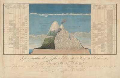 Nápady na geografii rostlin spolu s malbou přírody tropických zemí od Baron Friedrich Alexander von Humboldt