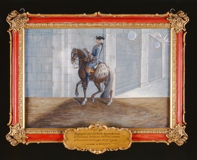 č. 20 Šedý kůň Španělské jezdecké školy předvádějící drezurní krok Volte (wc na papíře) od Baron Reis Eisenberg