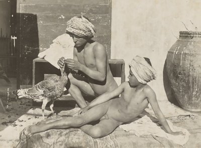 [Dva nazí mladíci s krocanem] od Baron Wilhelm von Gloeden
