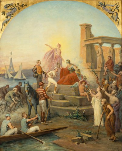 Alegorie sportů, 1896 od Baron de Coubertin Frédy Charles Louis