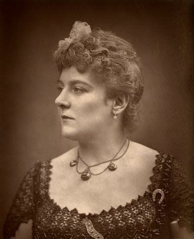 Britská herečka Henrietta Lindley ve filmu Jim the Penman, 1886 od Barraud