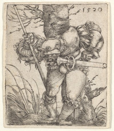 Ohýbání vojáka opírajícího se o strom, 1520. od Barthel Beham