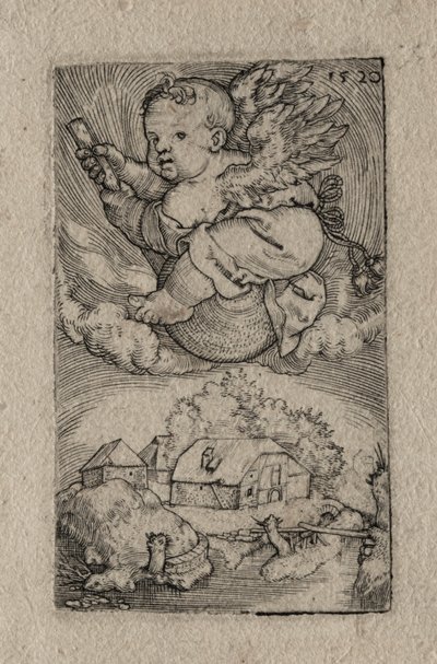 Genius Riding on a Ball, 1520. od Barthel Beham