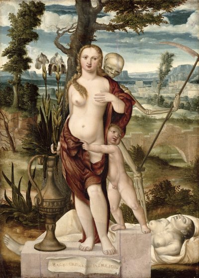 Vanitas (olej na desce) od Barthel Beham