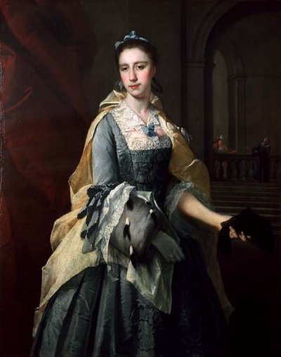 Portrét Catherine Havers (olej na plátně) od Barthelemy (attr. to) Du Pan
