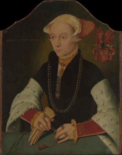Portrét ženy z rodu Slosgin z Kolína nad Rýnem, 1557. od Bartholomaeus Bruyn the Younger