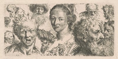 Studie jedenácti hlav od Bartholomäus Ignaz Weiss