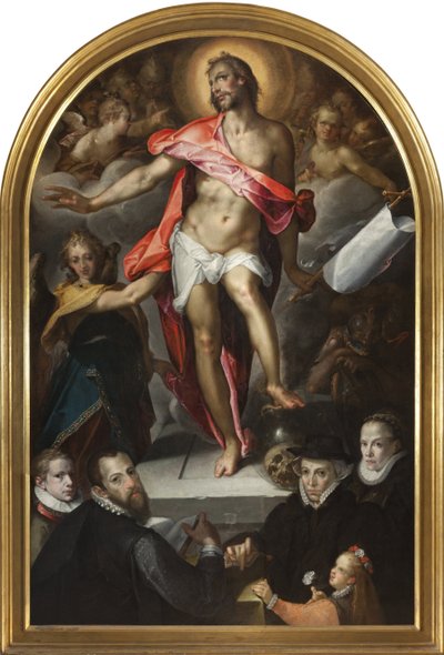 Epitaf sirotka Nicolase Mullera z Prahy - Epitaf zlatníka Nicolase Muellera z Prahy - Bartholomeus Spranger (1546-1611). Olej na plátně, cca 1592. Národní galerie, Praha od Bartholomaeus Spranger