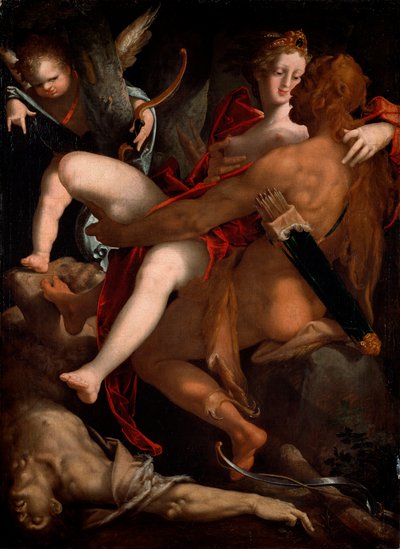 Herkules, Dejanire a kentaur Nessus (obraz od Bartholomaeus Spranger