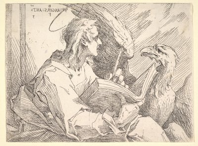 Svatý Jan Evangelista, ca. 1596. od Bartholomaeus Spranger