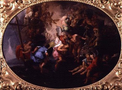 Křest Krista (olej na plátně) od Bartholomaeus Spranger