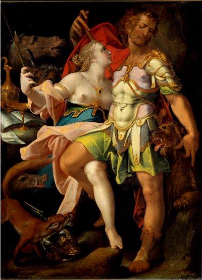 Kouzelník Ulysses a Circe (malba od Bartholomaeus Spranger