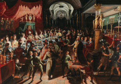 Svátek Belšazar. od Bartholomäus Strobel the Younger
