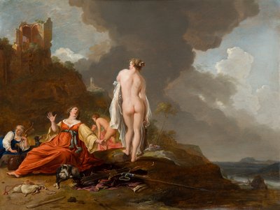 Krajina s loveckou nymfou (a Dianou) od Bartholomeus Breenbergh