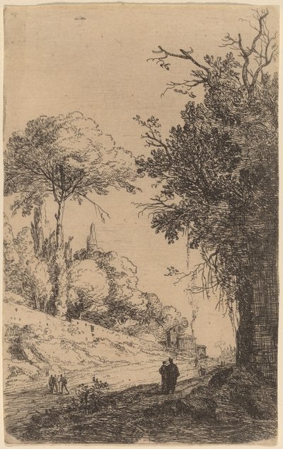Část Via Flaminia od Bartholomeus Breenbergh