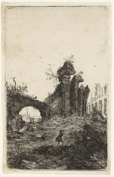 Ruiny Kolosea, deska 10 z Ruiny Říma od Bartholomeus Breenbergh