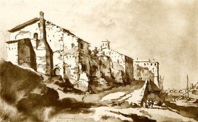 Ripa Grande v Římě od Bartholomeus Breenbergh