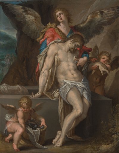 Andělé nesou tělo Kristovo (Angelenpietà) od Bartholomeus Spranger
