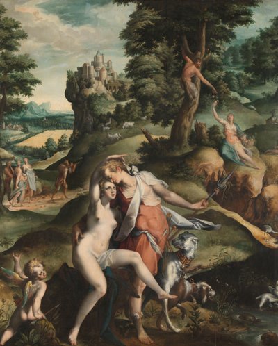 Venuše a Adonis od Bartholomeus Spranger