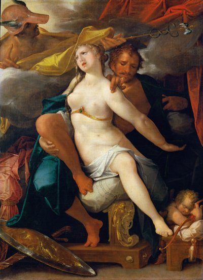 Venuše a Mars varováni Merkurem od Bartholomeus Spranger