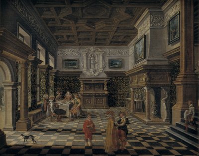 Přepychový renesanční interiér s banketem od Bartholomeus van Bassen