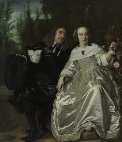 Nizozemsky: Abraham del Court a jeho žena Maria de Kaersgieter Abraham del Court a jeho žena Maria de Kaersgieter od Bartholomeus van der Helst