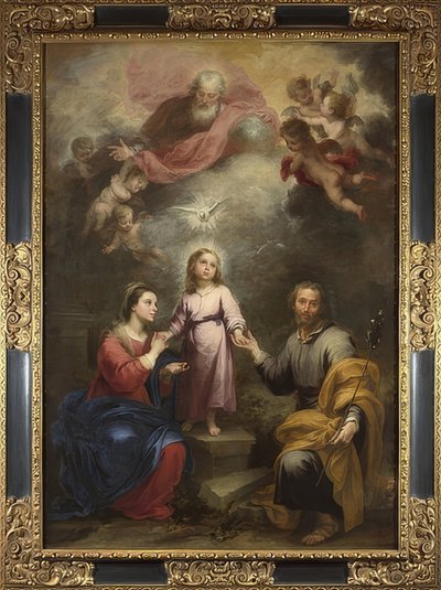Nebeská a pozemská trojice. Kolem 1675-82 od Bartolomé Esteban Murillo