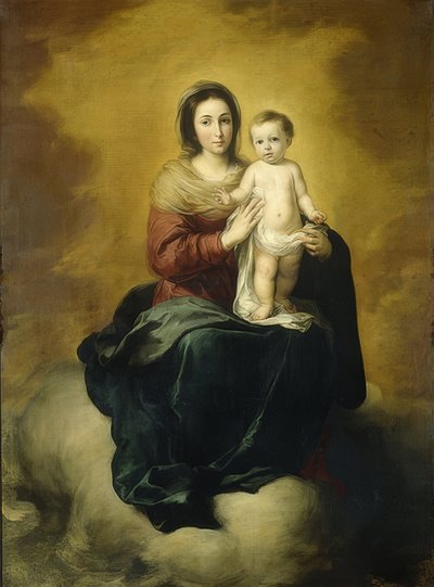 Madonna s dítětem. 1660-80 od Bartolomé Esteban Murillo