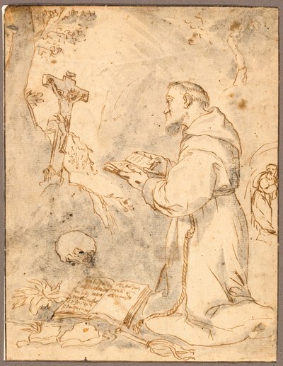 Svatý František se modlí od Bartolomé Esteban Murillo