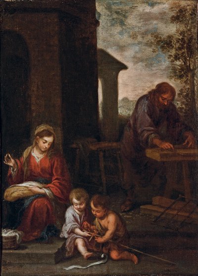 Svatá rodina s dítětem sv. Jana Křtitele, 1660-70 od Bartolomé Esteban Murillo