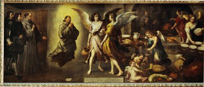 La cuisine des Anges - kuchyně andělů. Jedna z nejznámějších ... od Bartolome Esteban (school of) Murillo