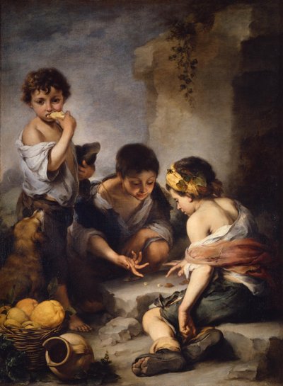 Chlapci hrající kostky od Bartolomé Esteban Murillo