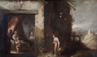 Isaac Blessing Jacob (olej na plátně) od Bartolomé Esteban Murillo