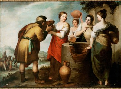 Rebeka a Eliezer (malba na plátně) od Bartolome Esteban Murillo