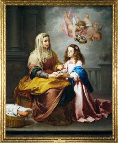 Svatá Anna a Panna Marie (malba na plátně) od Bartolome Esteban Murillo
