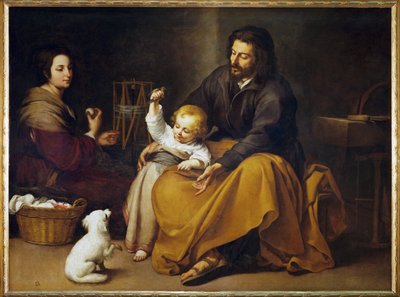 Svatá rodina s malým ptáčkem (malba na plátně) od Bartolome Esteban Murillo