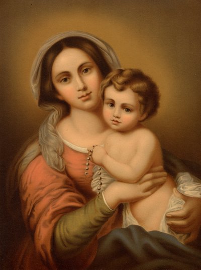 Madona s dítětem od Bartolome Esteban after Murillo