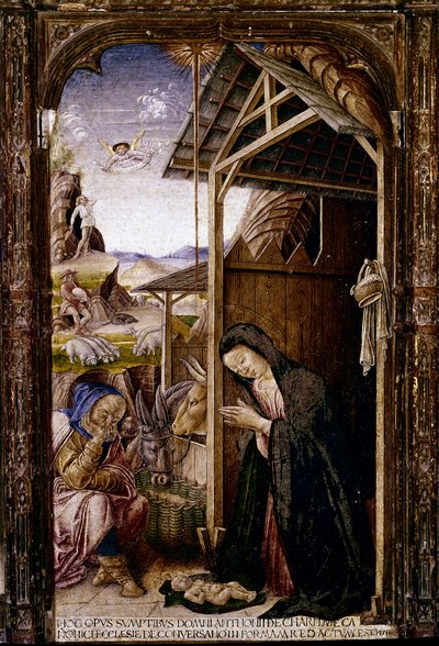 Polyptych z Conversana, detail Narození Páně od Bartolomeo (and workshop) Vivarini