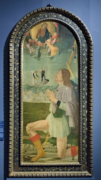 Svatý Roch zahání mor z Arezza, asi 1479-80 (tempera na desce) od Bartolomeo (attr. to) Della Gatta