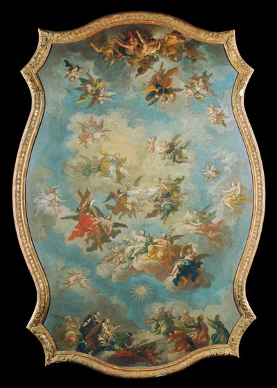 Uctívání jména Mariae - Božská rada pro vykoupení - Pád andělů od Bartolomeo Altomonte