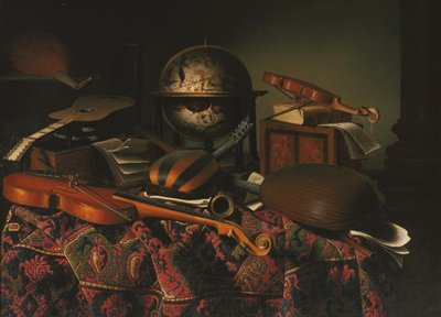 Zátiší s hudebními nástroji od Bartolomeo Bettera